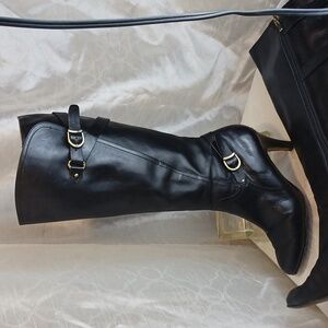 Anyi Lu Buckle Detail Heeled Boots